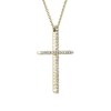 Přívěsek ze žlutého zlata s lab-grown diamanty Pure Cross , medium
