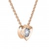 Přívěsek z růžového zlata s diamantem Pure Love