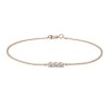 Řetízkový náramek Pure Line 3 z růžového zlata s diamanty
