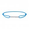 Provázkový náramek Pure Line z bílého zlata a lab-grown diamanty, modrý