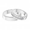 Snubní prsteny z bílého zlata s lab-grown diamanty Infinity