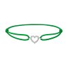 Provázkový náramek Little Heart z bílého zlata s diamanty