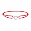 Provázkový náramek Little Heart z bílého zlata s lab-grown diamanty