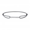 Provázkový náramek Pure Line z bílého zlata s lab-grown diamanty