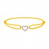 Provázkový náramek Little Heart z růžového zlata s diamanty