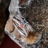 Prsten z bílého zlata s růžovým diamantem Princess