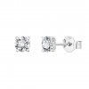 Náušnice z bílého zlata s diamanty Magic Cube