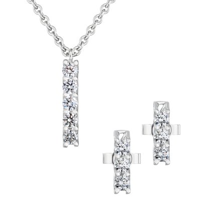 Set Pure Line z bílého zlata s lab-grown diamanty