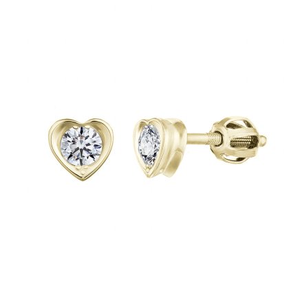Náušnice ze žlutého zlata s lab-grown diamanty Pure Loveprodukt 48