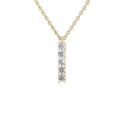 Přívěsek ze žlutého zlata s lab-grown diamanty Pure Line 5