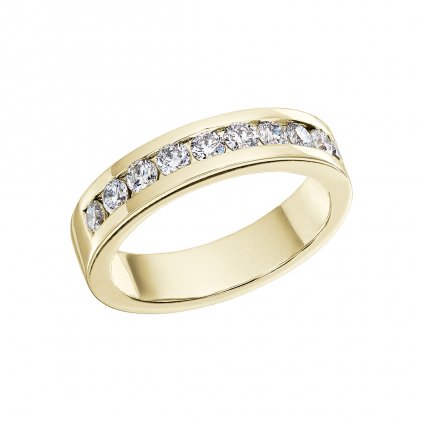 Prsten ze žlutého zlata s lab-grown diamanty Isabel I.