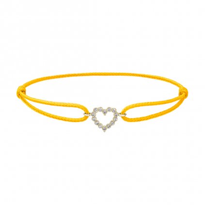 Bransoletka Little Heart wykonana z żółtego złota z diamentami