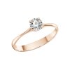 Prsten z růžového zlata s lab-grown diamantem Atea I.