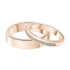 Snubní prsteny z růžového zlata s lab-grown diamanty Concordia