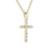 Dámský přívěsek ze žlutého zlata s lab-grown diamanty Little CrossLittle Cross Ž 2