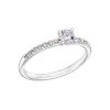 Prsten z bílého zlata s lab-grown diamanty Princess