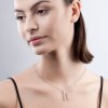 Přívěsek z bílého zlata s lab-grown diamanty Pure Line 5 