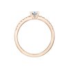 Prsten z růžového zlata s lab-grown diamanty Princess