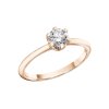 Prsten z růžového zlata s lab-grown diamantem Harmony
