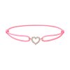 Provázkový náramek Little Heart z růžového zlata s diamanty
