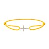 Provázkový náramek Little Cross ze žlutého zlata s diamanty