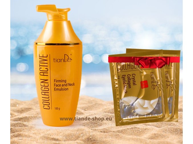 Zpevňující a liftingová emulze na obličej a krk Collagen Active s dárkem