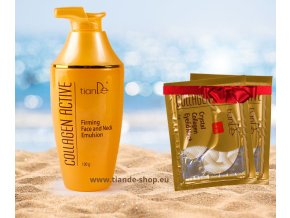 Zpevňující a liftingová emulze na obličej a krk Collagen Active s dárkem