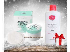 Peelingové tampony na obličej s obsahem kyselin AHA a PHA, 50 ks s dárkem