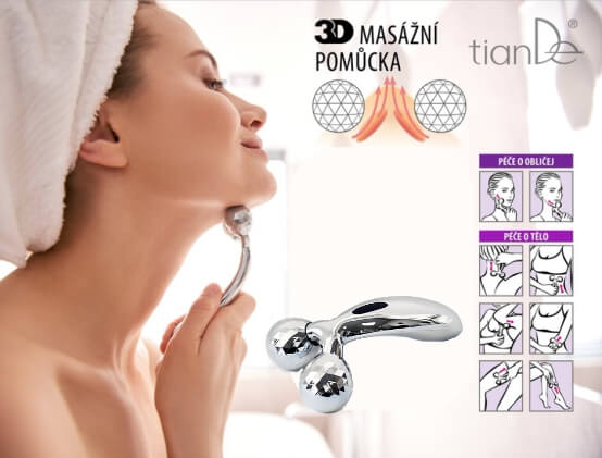 3D masážní pomůcka pro lifting pokožky obličeje a těla (video)