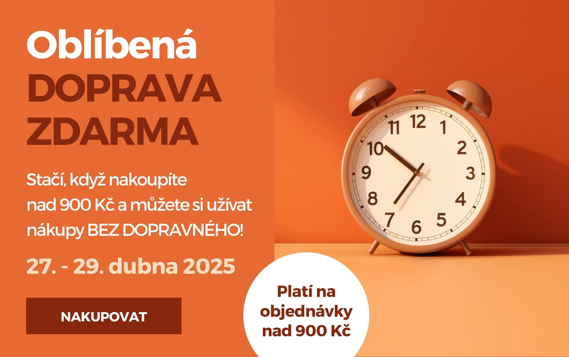 Oblíbená DOPRAVA ZDARMA na konci měsíce
