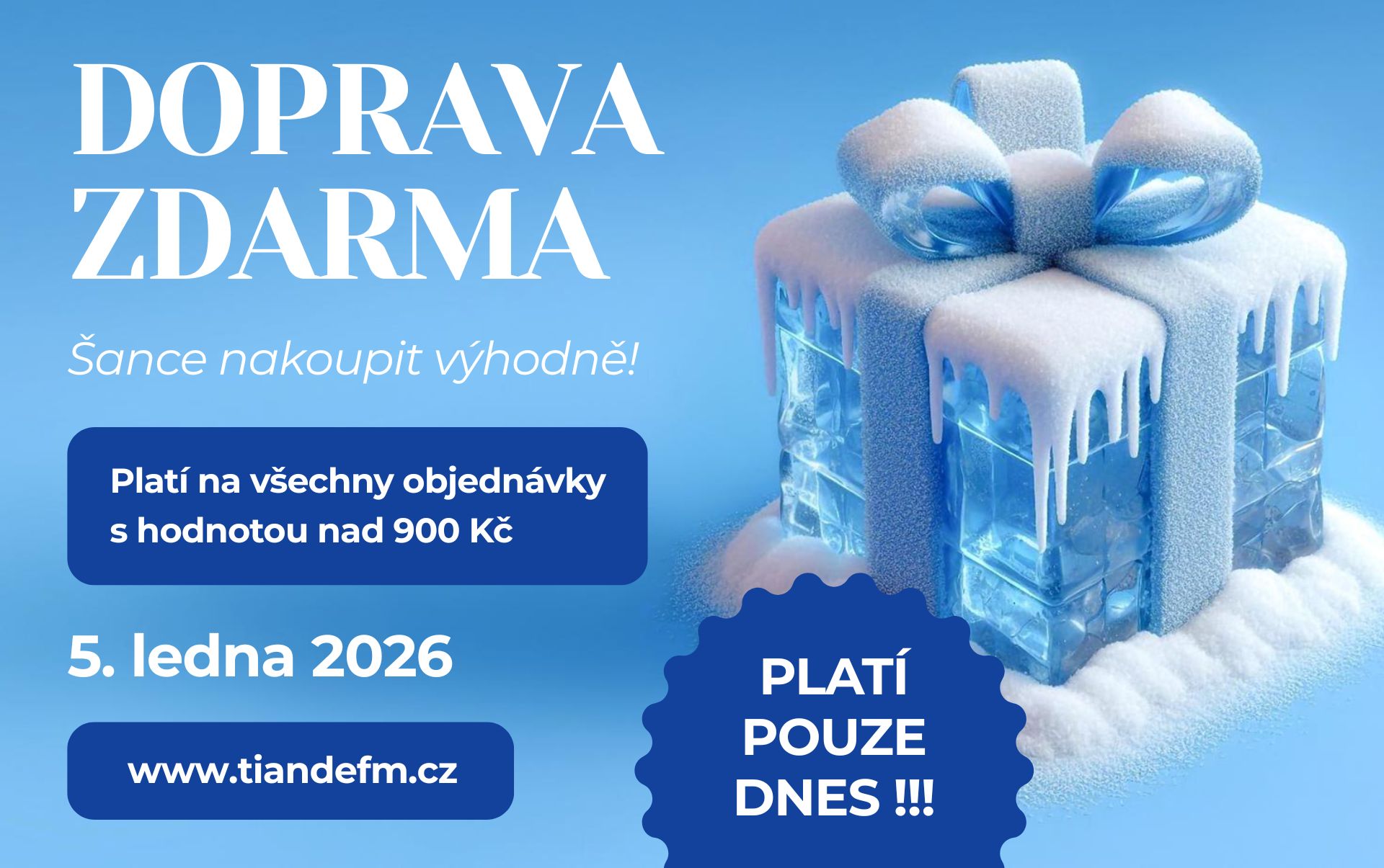 Mrazivá DOPRAVA ZDARMA