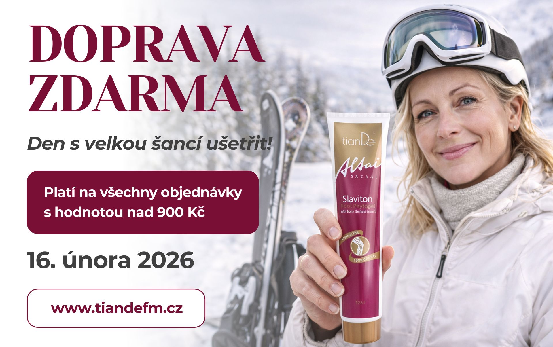 DOPRAVA ZDARMA pouze jeden den!