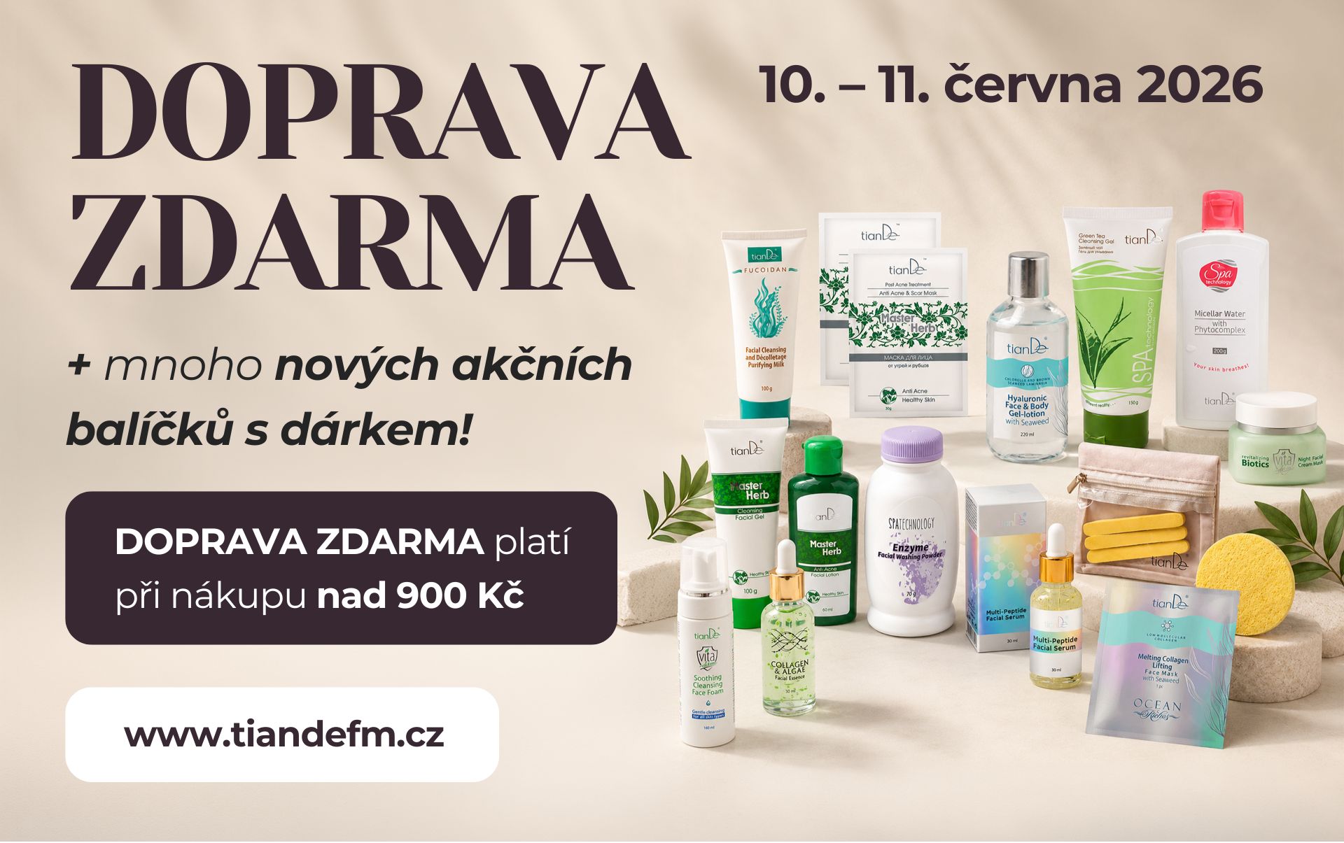 DOPRAVA ZDARMA a nové akční balíčky s dárkem