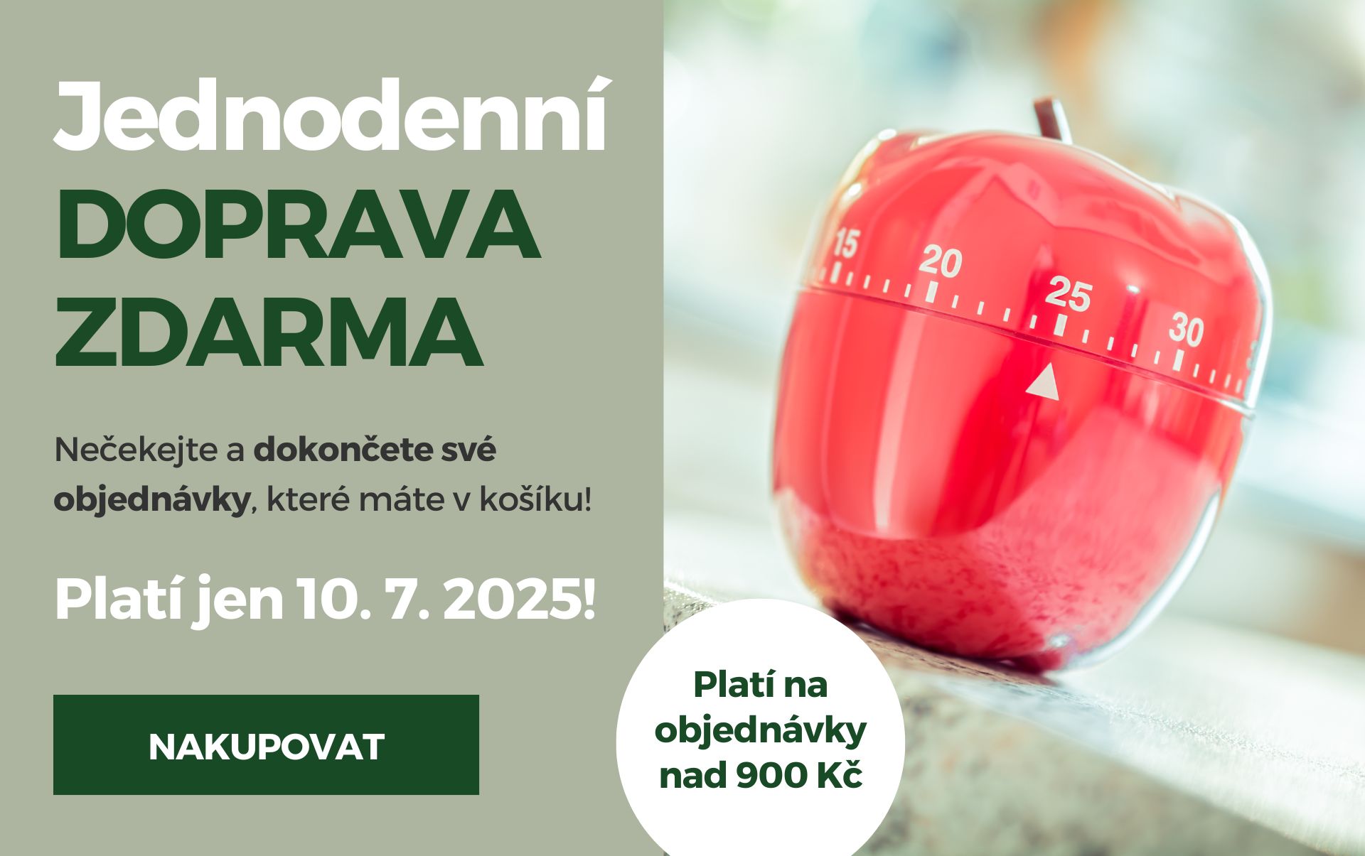 Jednodenní DOPRAVA ZDARMA ⏱️