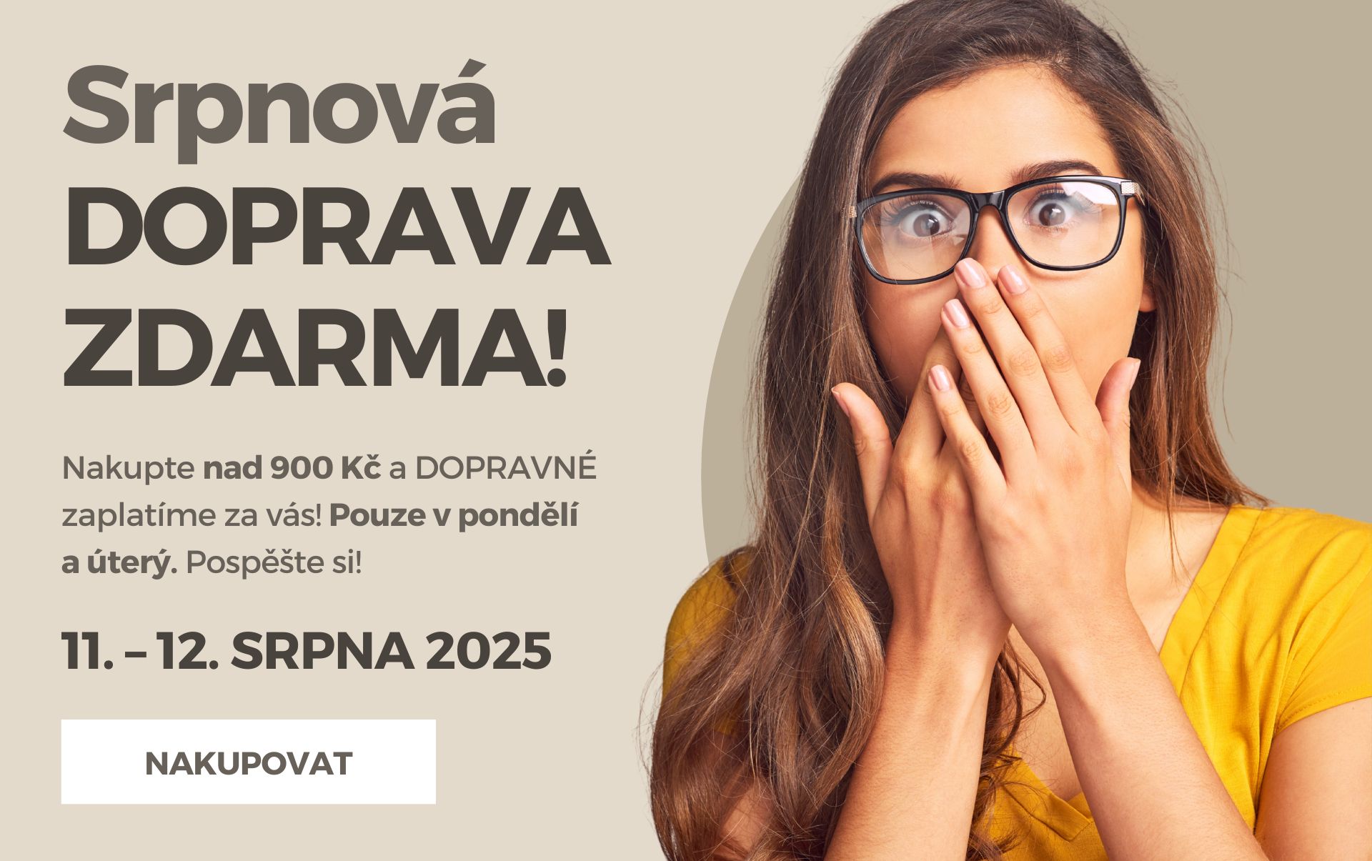 Doprava zdarma? Jen teď a jen na 2 dny!