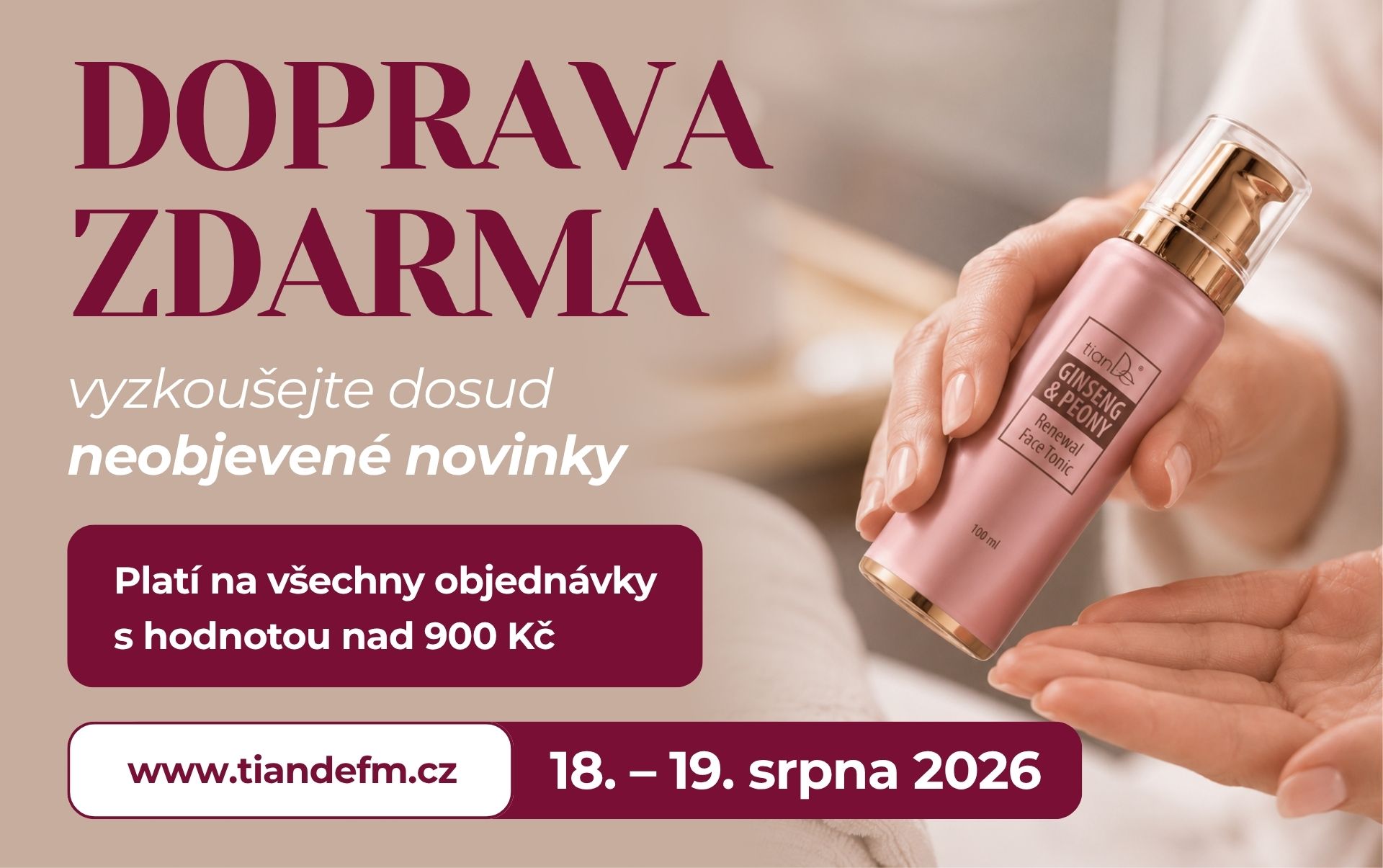 DOPRAVA ZDARMA ke konci léta