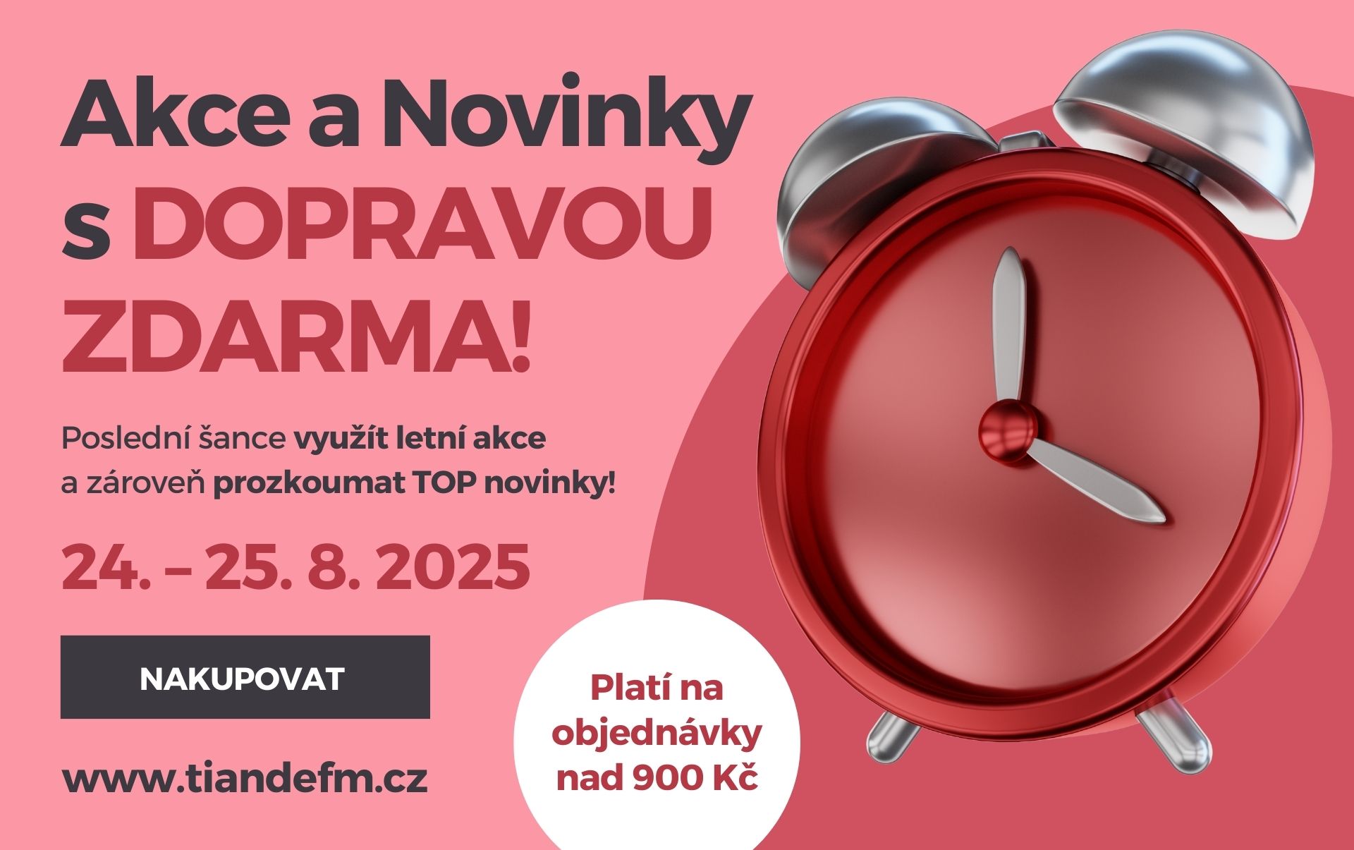 Poslední šance na letní akce s DOPRAVOU ZDARMA!