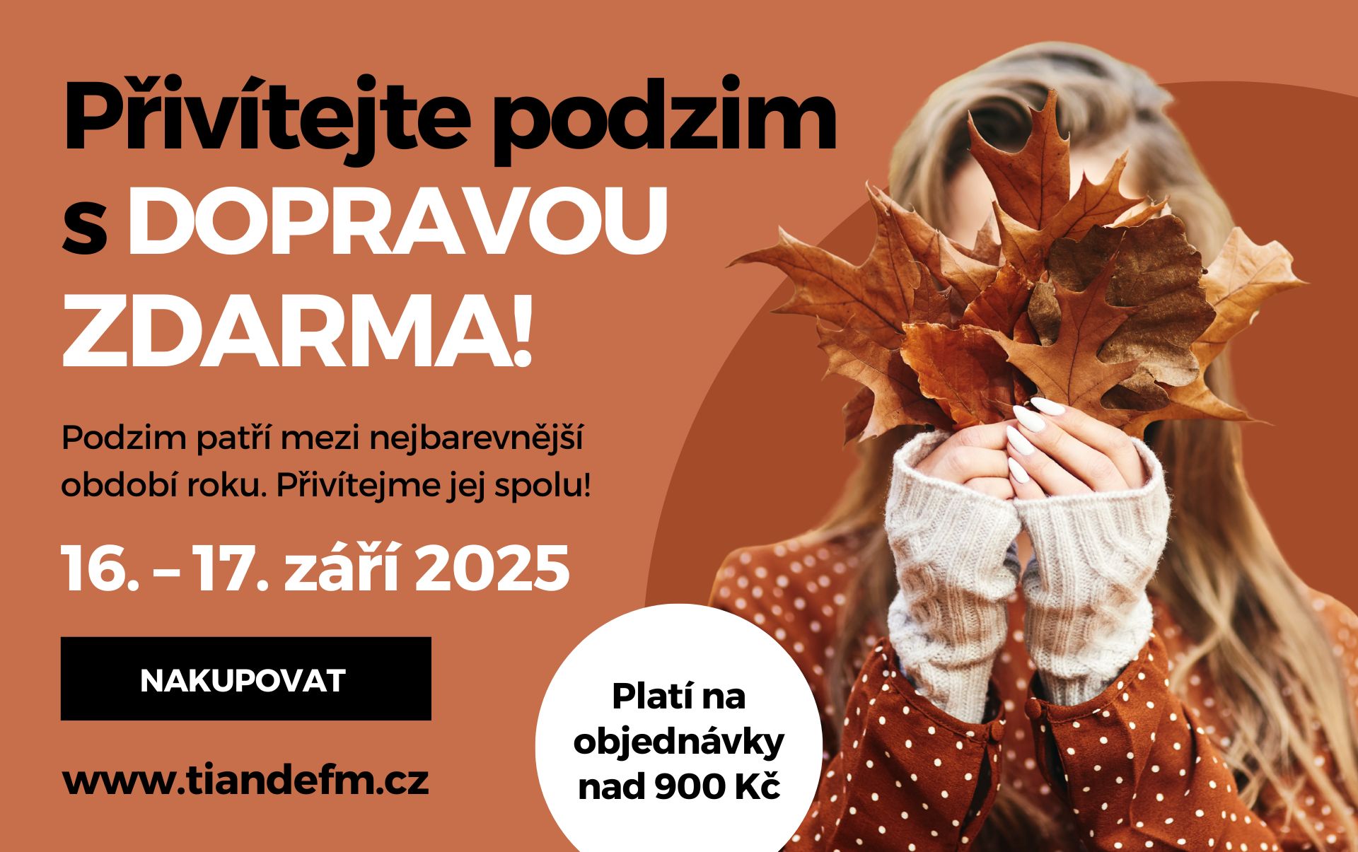 Přivítejme společně podzim s DOPRAVOU ZDARMA!