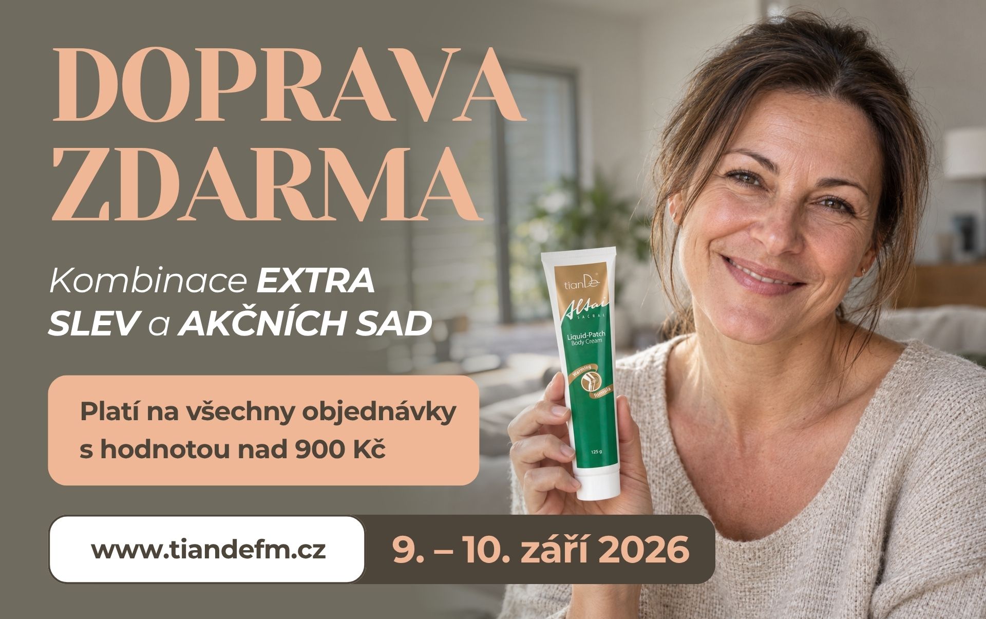 DOPRAVA ZDARMA a skvělá kombinace akcí!