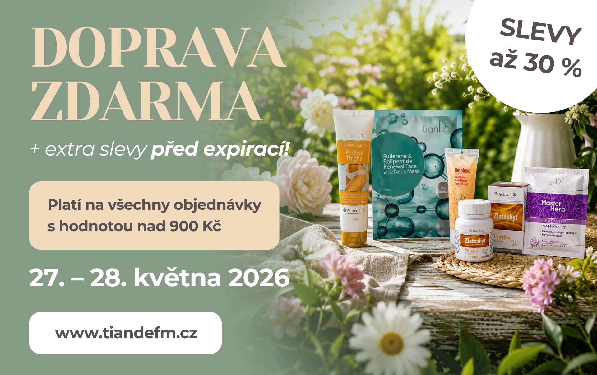 DOPRAVA ZDARMA a mimořádné expirační slevy
