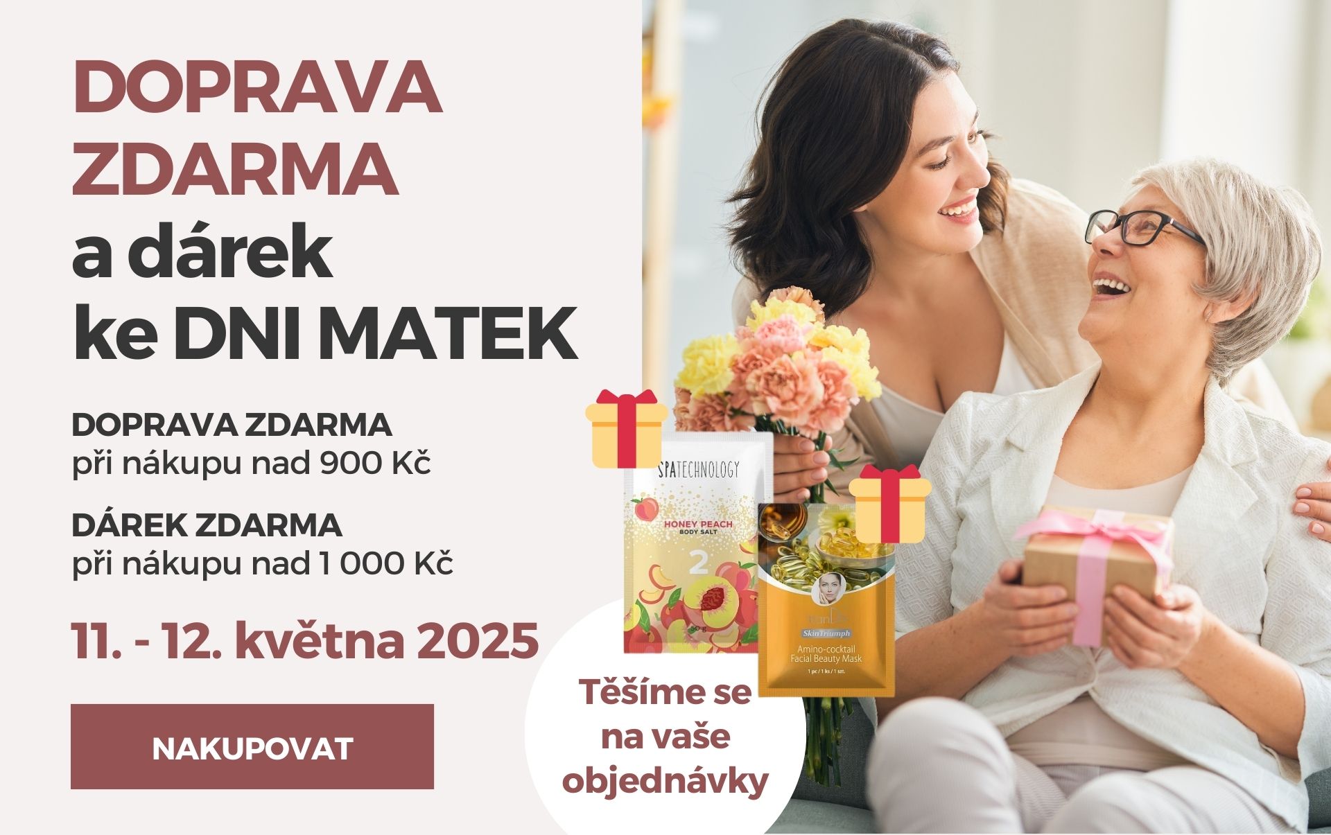 DOPRAVA ZDARMA a dárek ke DNI MATEK