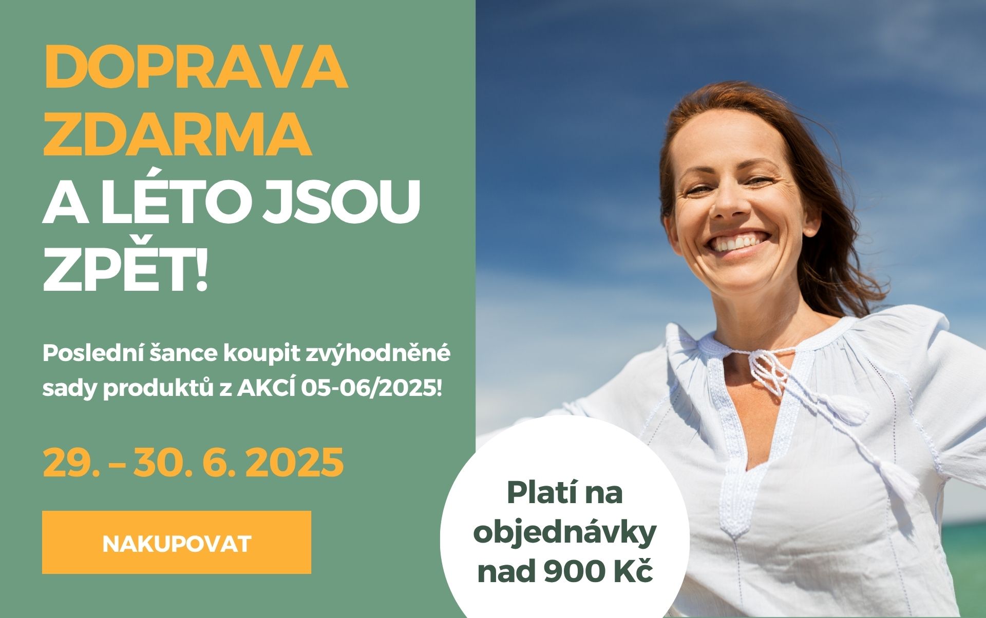 Léto je tady a s ním i DOPRAVA ZDARMA! ☀️
