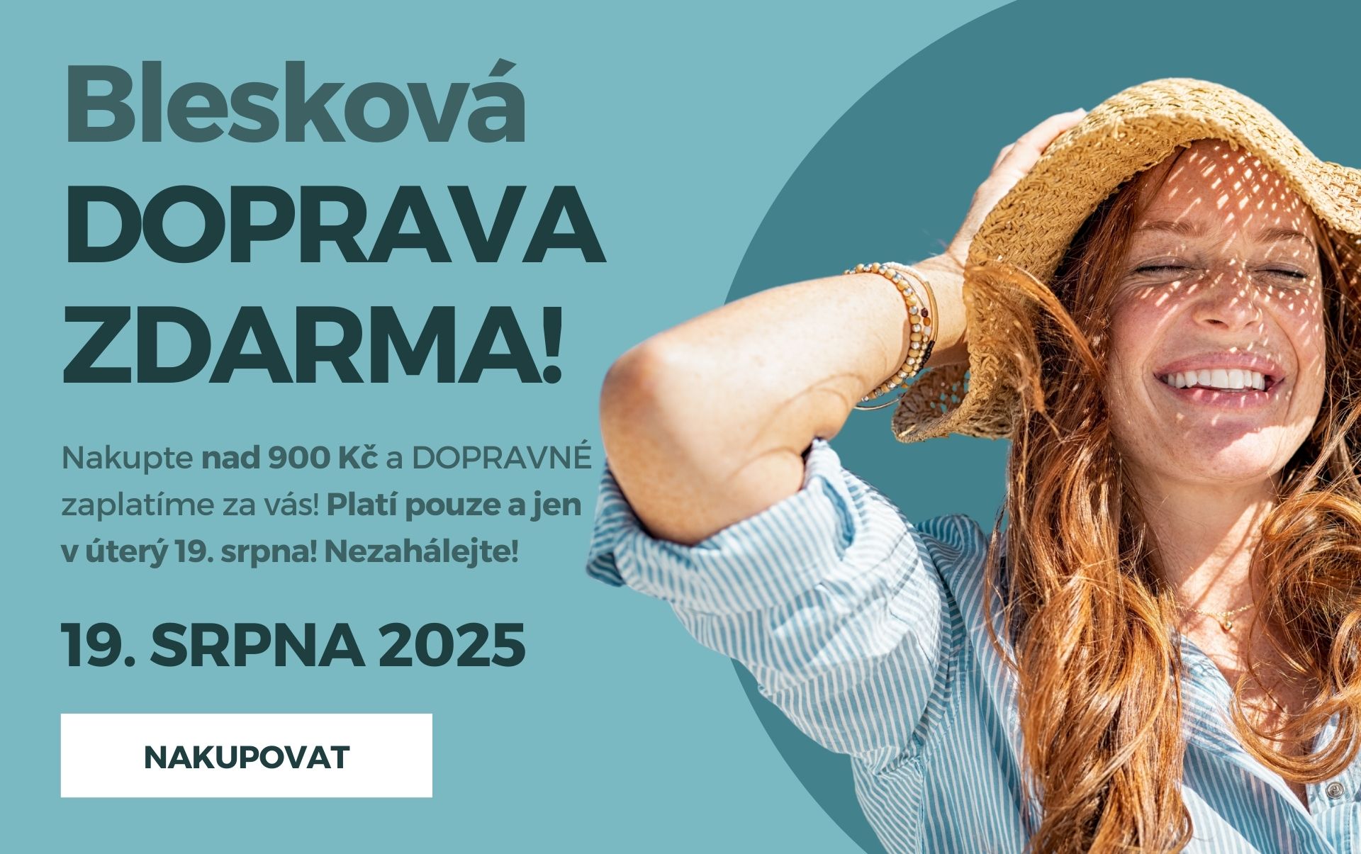 Blesková DOPRAVA ZDARMA je zase zpátky!