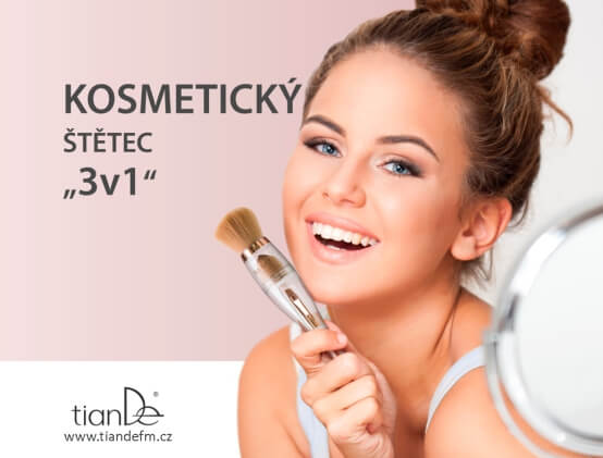 Make-up kosmetický štětec 3v1 (Prezentace)