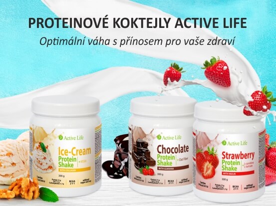 Proteinové koktejly Active Life (Prezentace)
