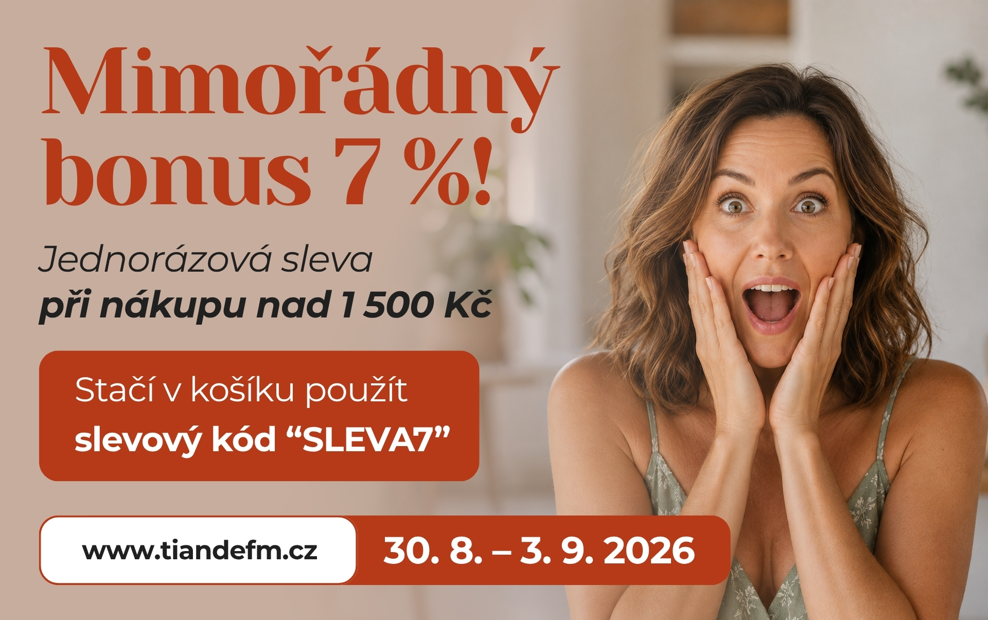 Bonus 7 % na závěr léta!