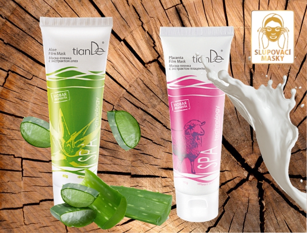 Slupovací masky Aloe & s extraktem placenty (video)