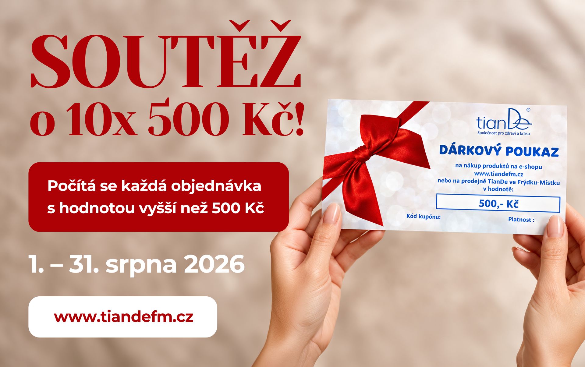 Motivační soutěž na srpen je tady!