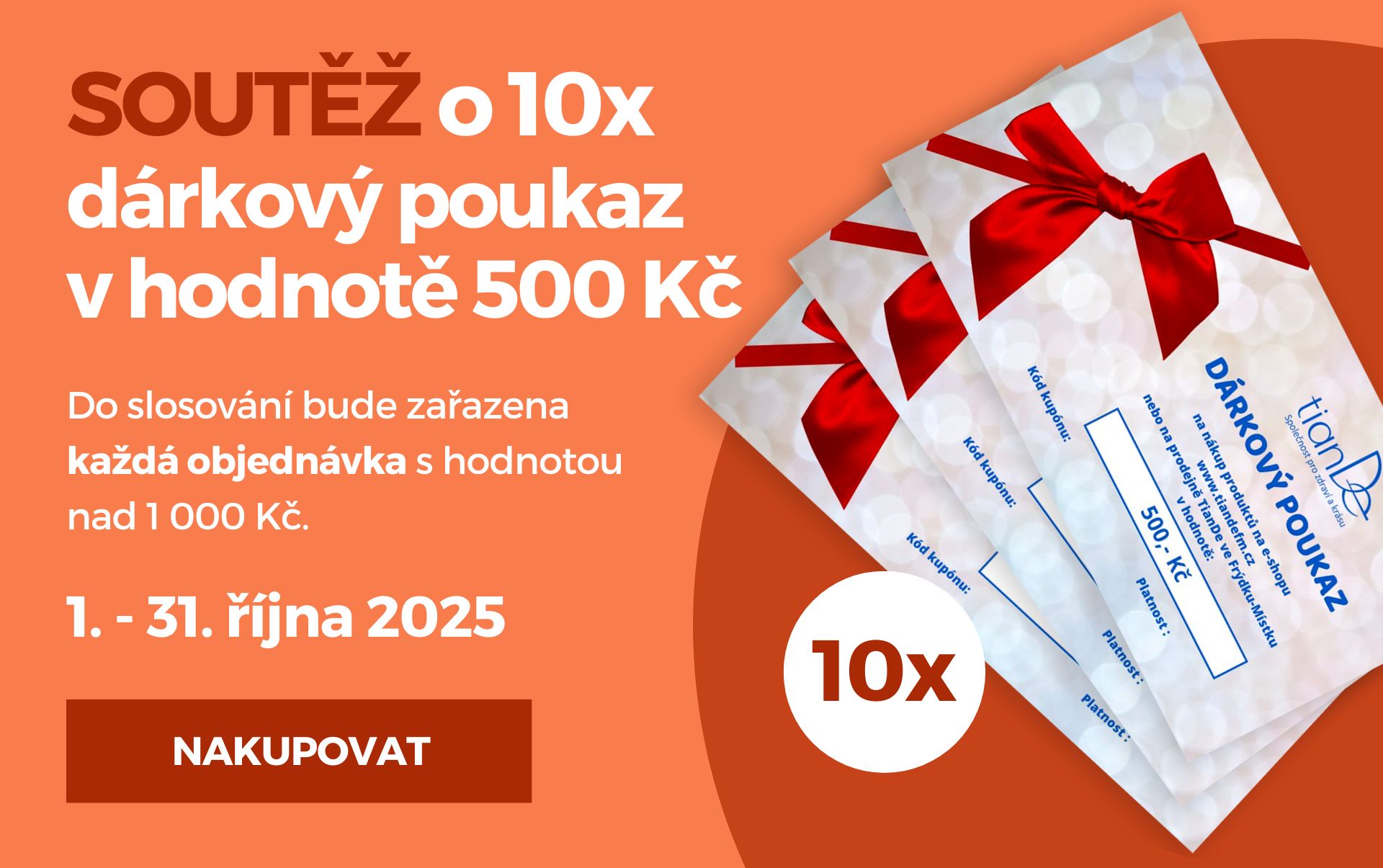 Soutěž o 10x dárkový poukaz po 500 Kč!