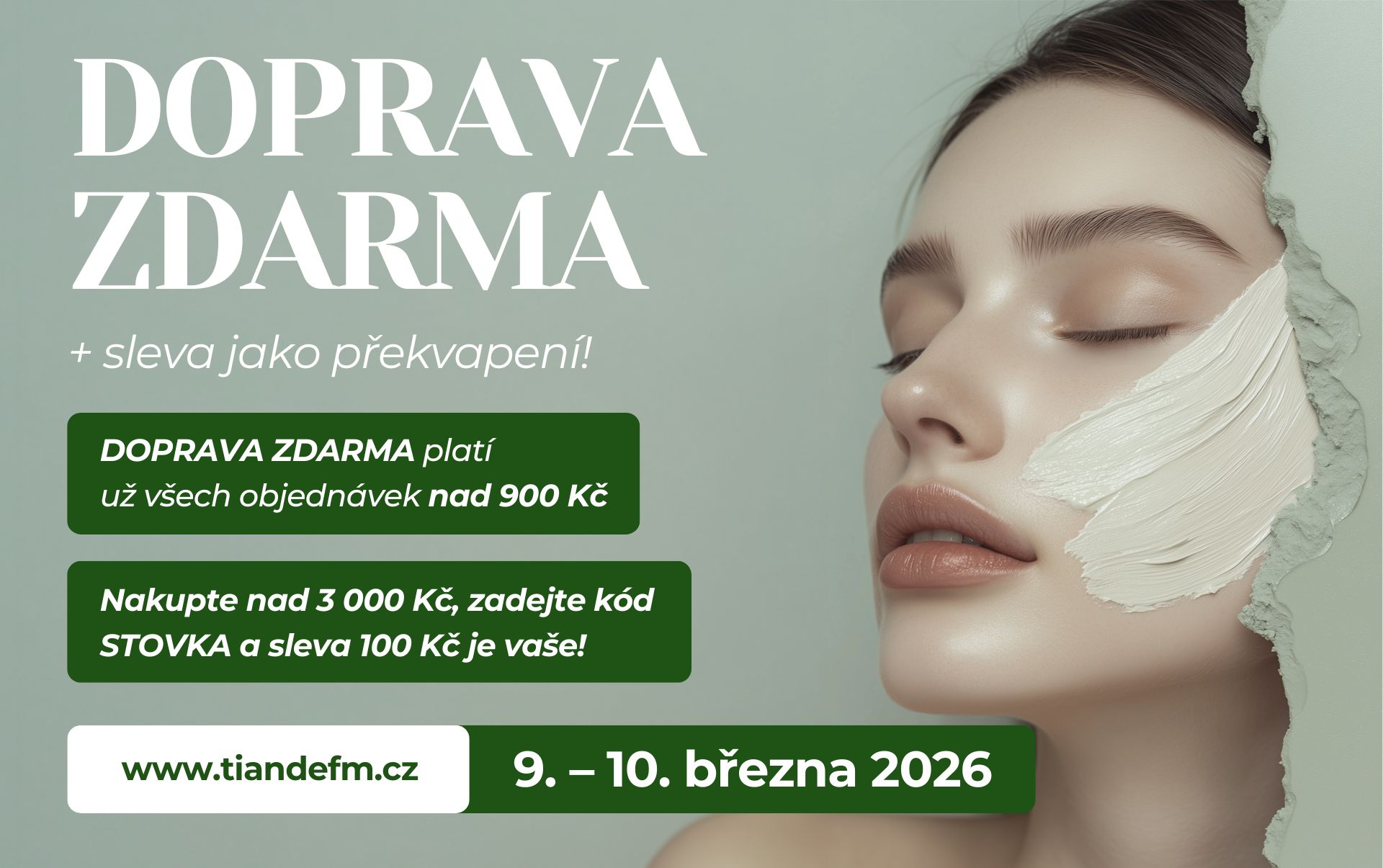 DOPRAVA ZDARMA a sleva 100 Kč jako překvapení!